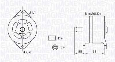 MAGNETI MARELLI 063320049010 -  Генератор